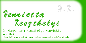 henrietta keszthelyi business card